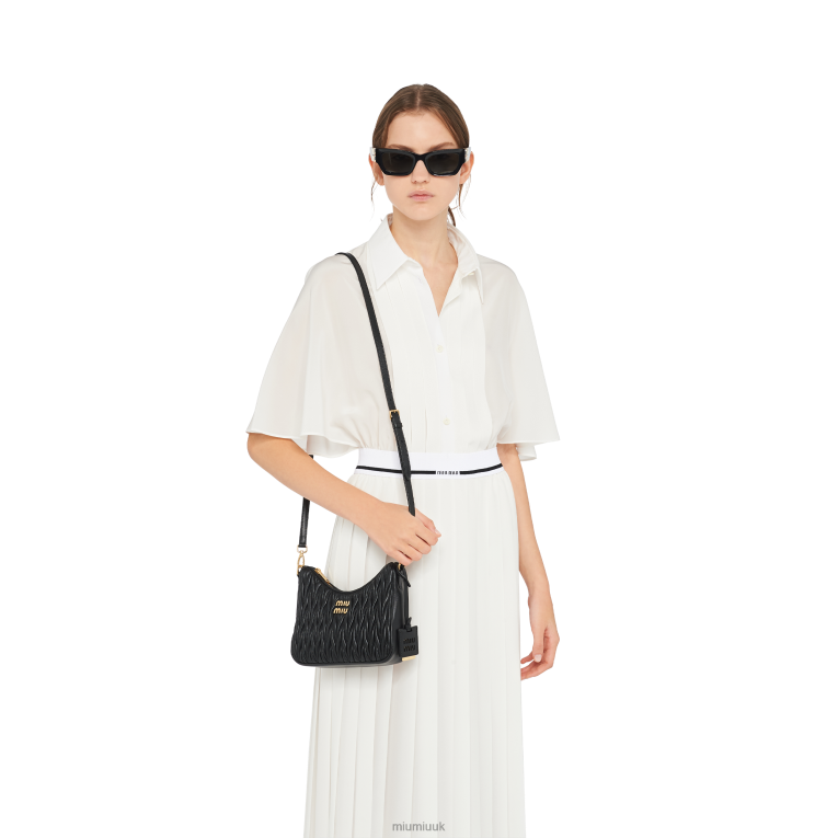 Collection Matelasse Nappa Leather Shoulder Bag Miu Miu XH28Z60 Black