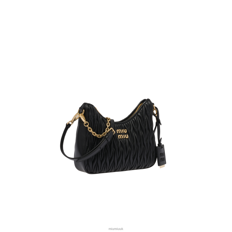 Collection Matelasse Nappa Leather Shoulder Bag Miu Miu XH28Z60 Black