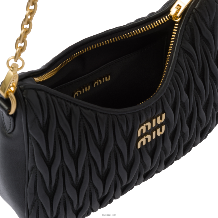 Collection Matelasse Nappa Leather Shoulder Bag Miu Miu XH28Z60 Black