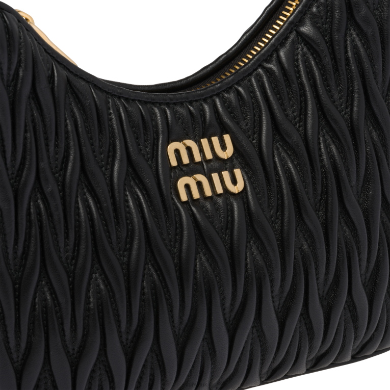 Collection Matelasse Nappa Leather Shoulder Bag Miu Miu XH28Z60 Black