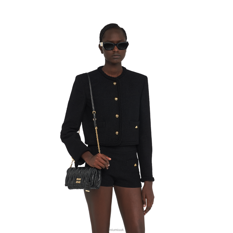 Collection Matelasse Nappa Leather Shoulder Bag Miu Miu XH28Z73 Black