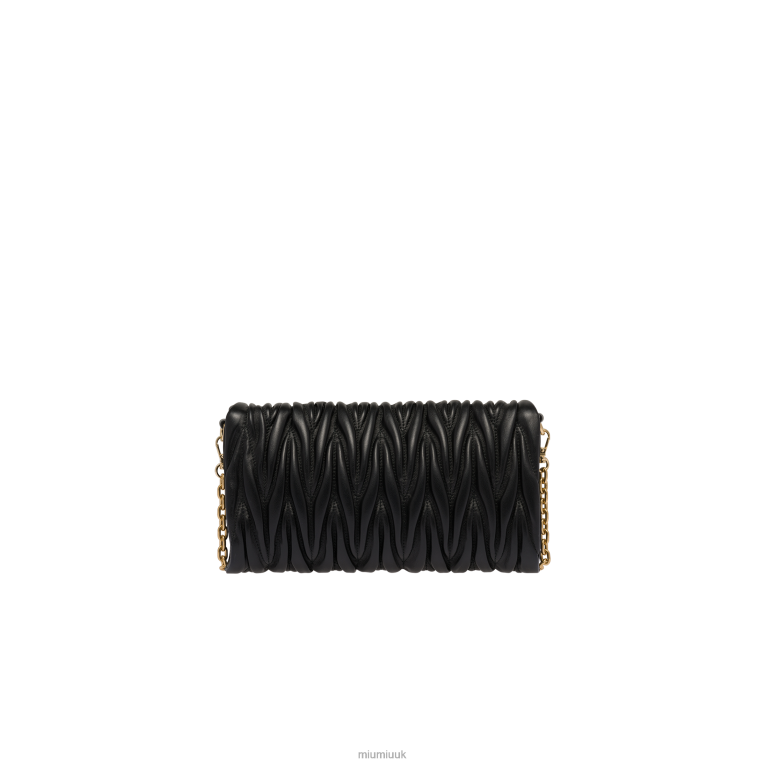 Collection Matelasse Nappa Leather Shoulder Bag Miu Miu XH28Z73 Black