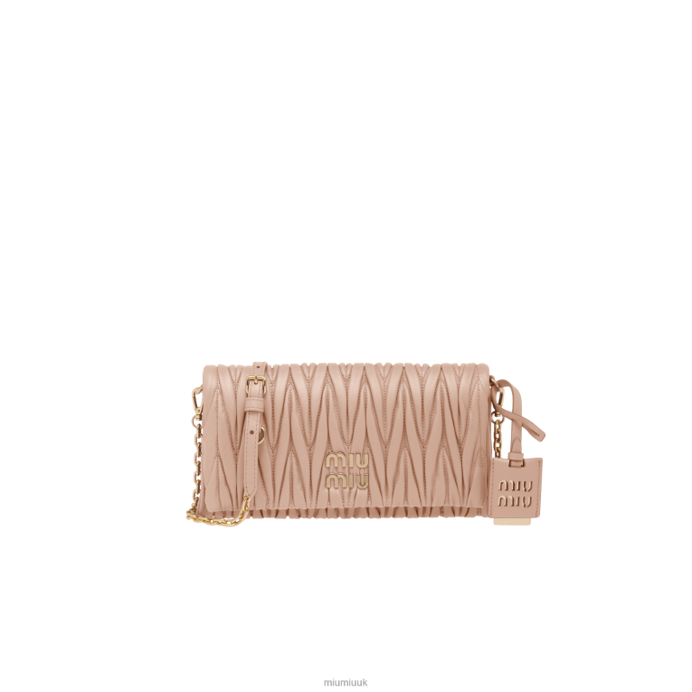 Collection Matelasse Nappa Leather Shoulder Bag Miu Miu XH28Z74 Cameo