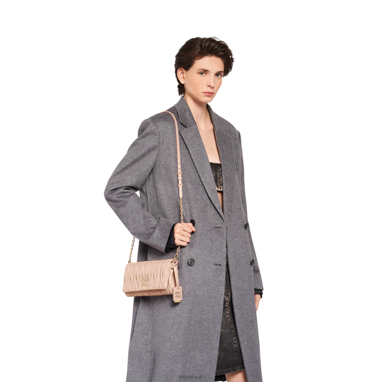 Collection Matelasse Nappa Leather Shoulder Bag Miu Miu XH28Z74 Cameo