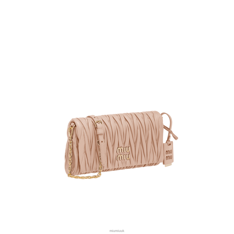 Collection Matelasse Nappa Leather Shoulder Bag Miu Miu XH28Z74 Cameo