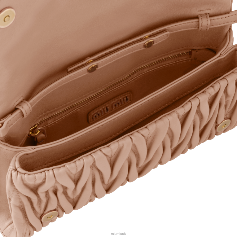 Collection Matelasse Nappa Leather Shoulder Bag Miu Miu XH28Z74 Cameo