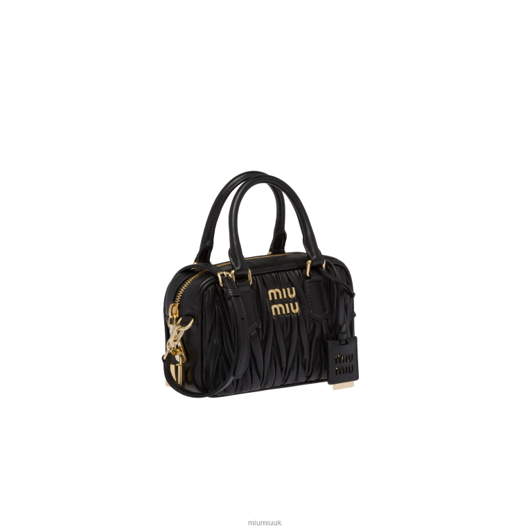 Collection Matelasse Nappa Leather Top-handle Bag Miu Miu XH28Z39 Black