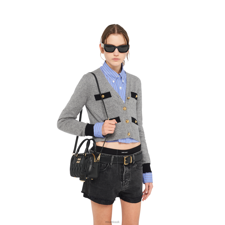 Collection Matelasse Nappa Leather Top-handle Bag Miu Miu XH28Z39 Black