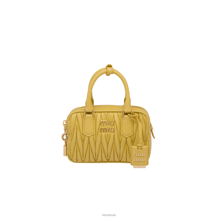 Collection Matelasse Nappa Leather Top-handle Bag Miu Miu XH28Z41 Pineapple