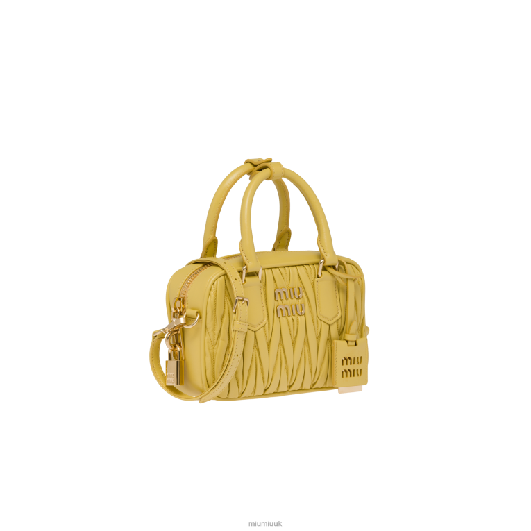 Collection Matelasse Nappa Leather Top-handle Bag Miu Miu XH28Z41 Pineapple