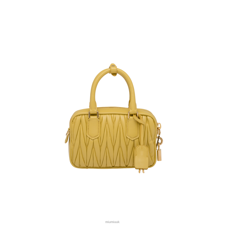 Collection Matelasse Nappa Leather Top-handle Bag Miu Miu XH28Z41 Pineapple