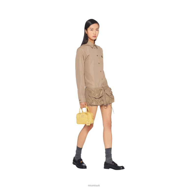 Collection Matelasse Nappa Leather Top-handle Bag Miu Miu XH28Z41 Pineapple
