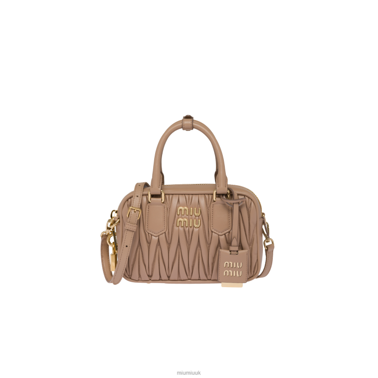 Collection Matelasse Nappa Leather Top-handle Bag Miu Miu XH28Z43 Cameo