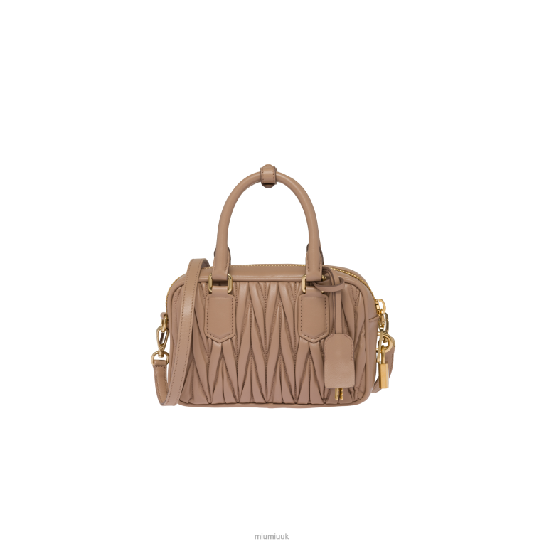 Collection Matelasse Nappa Leather Top-handle Bag Miu Miu XH28Z43 Cameo
