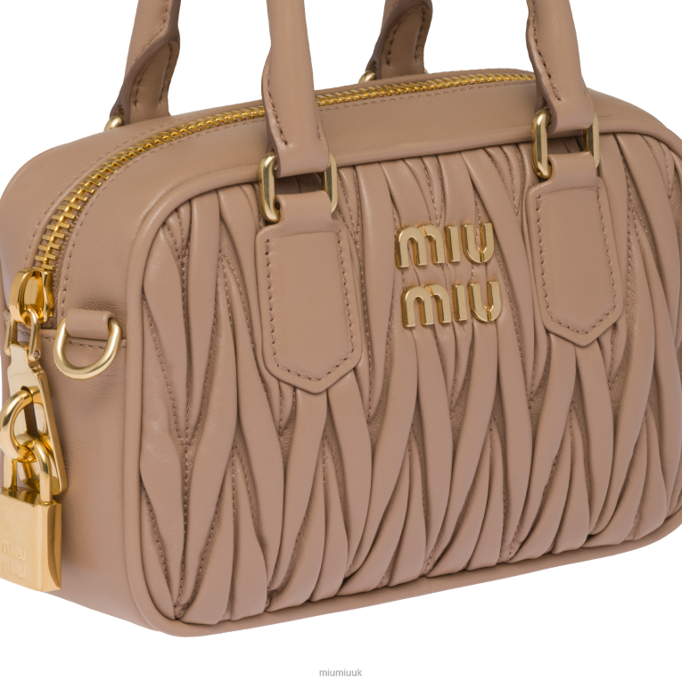 Collection Matelasse Nappa Leather Top-handle Bag Miu Miu XH28Z43 Cameo