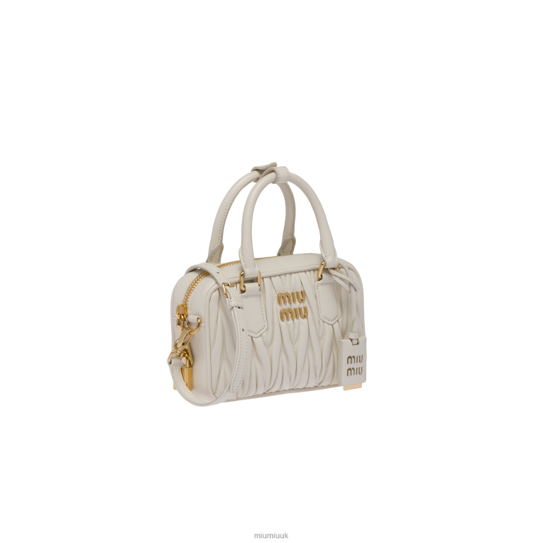 Collection Matelasse Nappa Leather Top-handle Bag Miu Miu XH28Z45 White