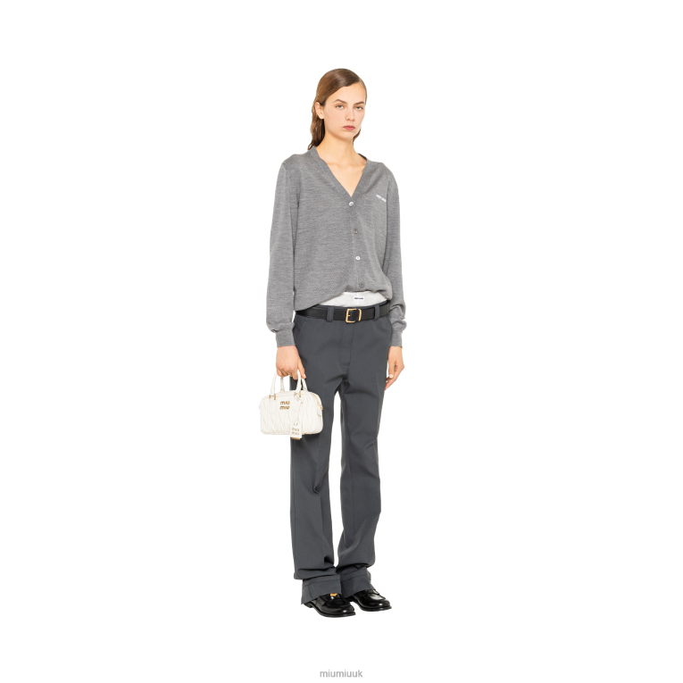 Collection Matelasse Nappa Leather Top-handle Bag Miu Miu XH28Z45 White