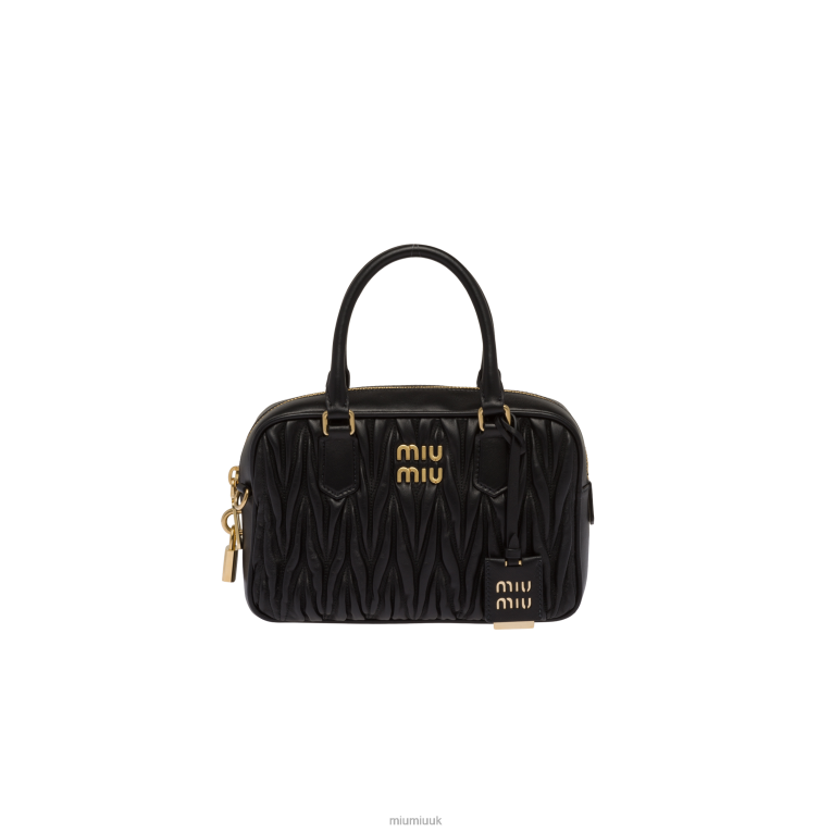 Collection Matelasse Nappa Leather Top-handle Bag Miu Miu XH28Z67 Black
