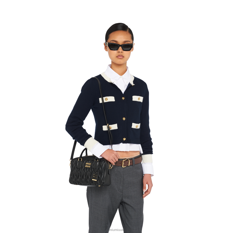 Collection Matelasse Nappa Leather Top-handle Bag Miu Miu XH28Z67 Black