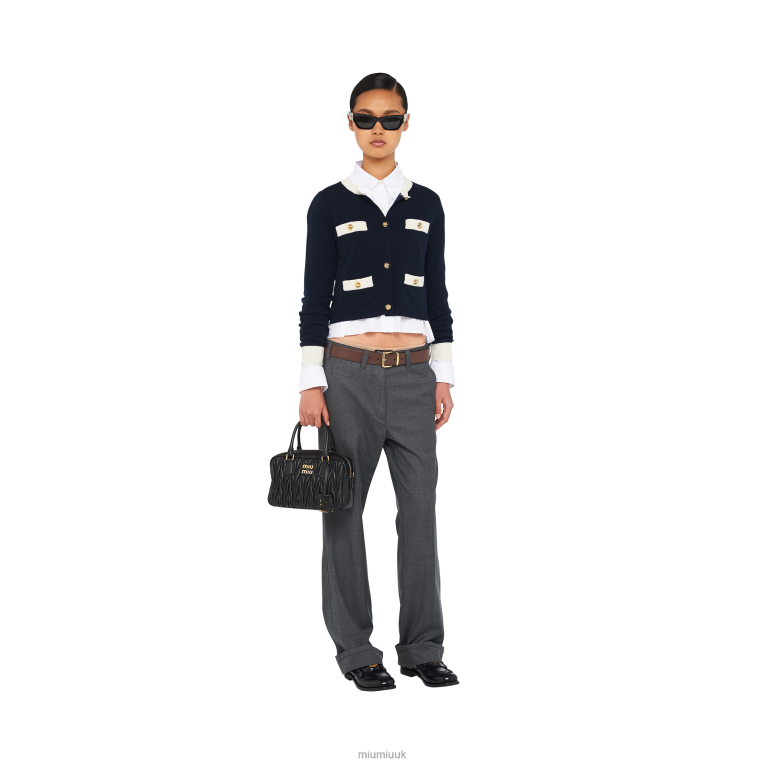Collection Matelasse Nappa Leather Top-handle Bag Miu Miu XH28Z67 Black