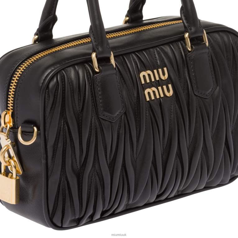 Collection Matelasse Nappa Leather Top-handle Bag Miu Miu XH28Z67 Black