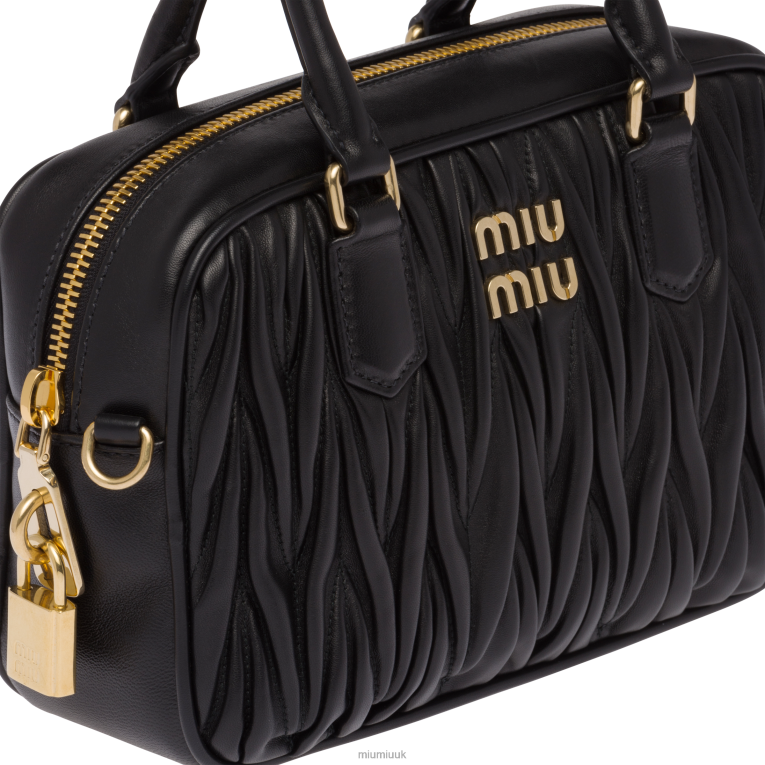 Collection Matelasse Nappa Leather Top-handle Bag Miu Miu XH28Z69 Black