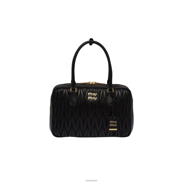 Collection Matelasse Nappa Leather Top-handle Bag Miu Miu XH28Z70 Black