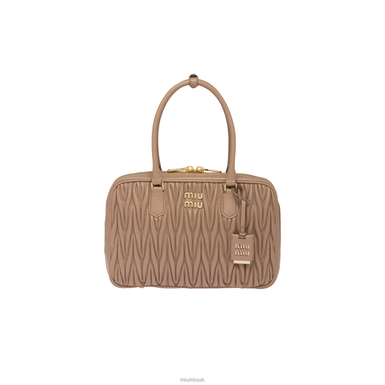 Collection Matelasse Nappa Leather Top-handle Bag Miu Miu XH28Z71 Cameo