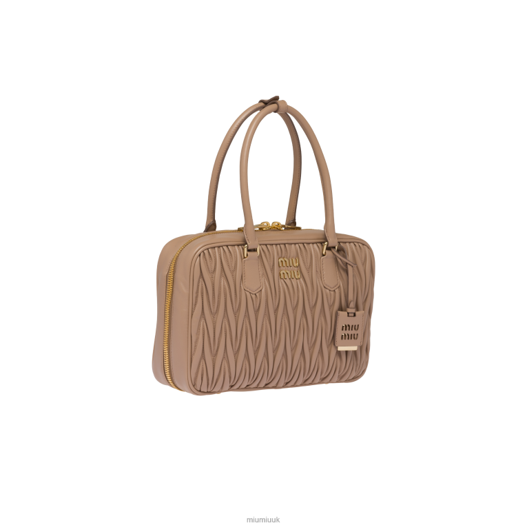 Collection Matelasse Nappa Leather Top-handle Bag Miu Miu XH28Z71 Cameo