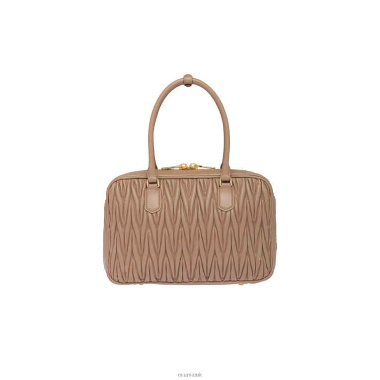 Collection Matelasse Nappa Leather Top-handle Bag Miu Miu XH28Z71 Cameo