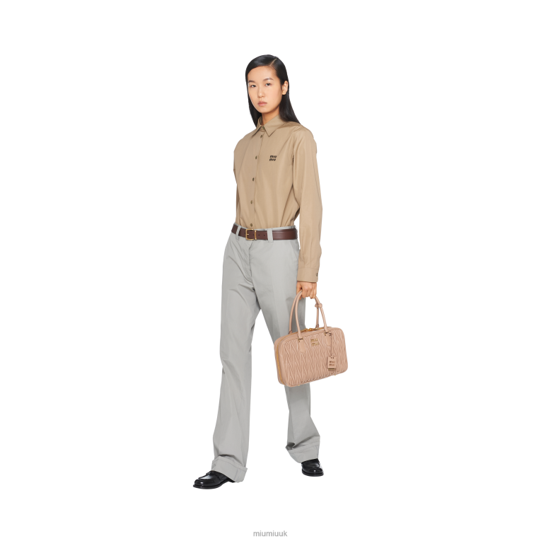 Collection Matelasse Nappa Leather Top-handle Bag Miu Miu XH28Z71 Cameo