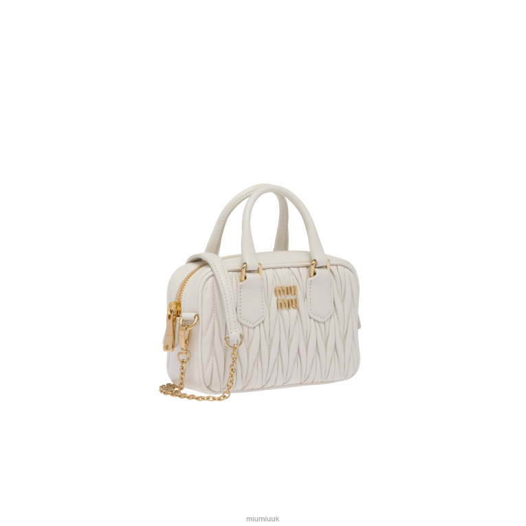 Collection Matelasse Nappa Leather Top-handle Mini-bag Miu Miu XH28Z65 White