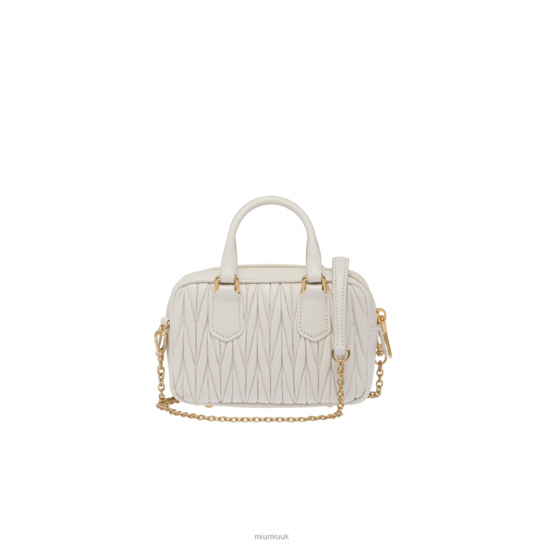 Collection Matelasse Nappa Leather Top-handle Mini-bag Miu Miu XH28Z65 White