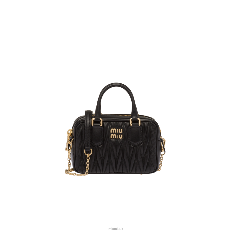 Collection Matelasse Nappa Leather Top-handle Mini-bag Miu Miu XH28Z66 Black