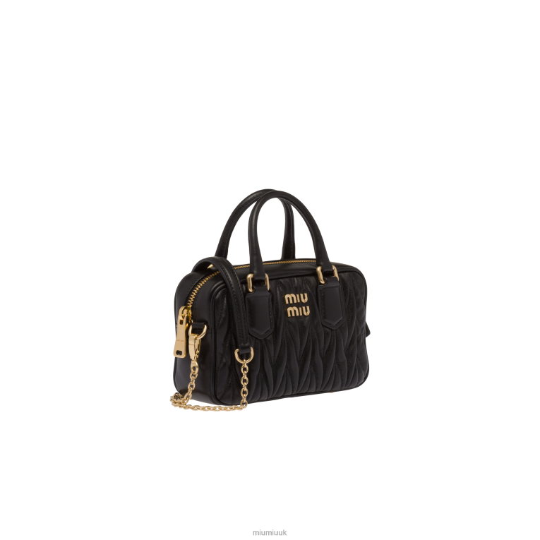 Collection Matelasse Nappa Leather Top-handle Mini-bag Miu Miu XH28Z66 Black