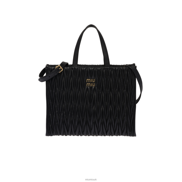 Collection Matelasse Nappa Leather Tote Miu Miu XH28Z53 Black