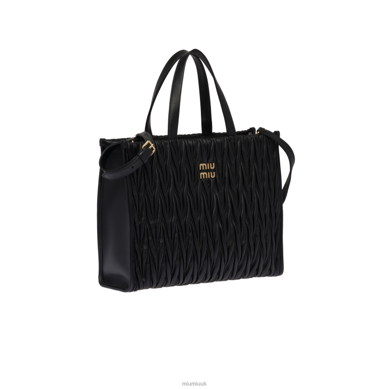 Collection Matelasse Nappa Leather Tote Miu Miu XH28Z53 Black