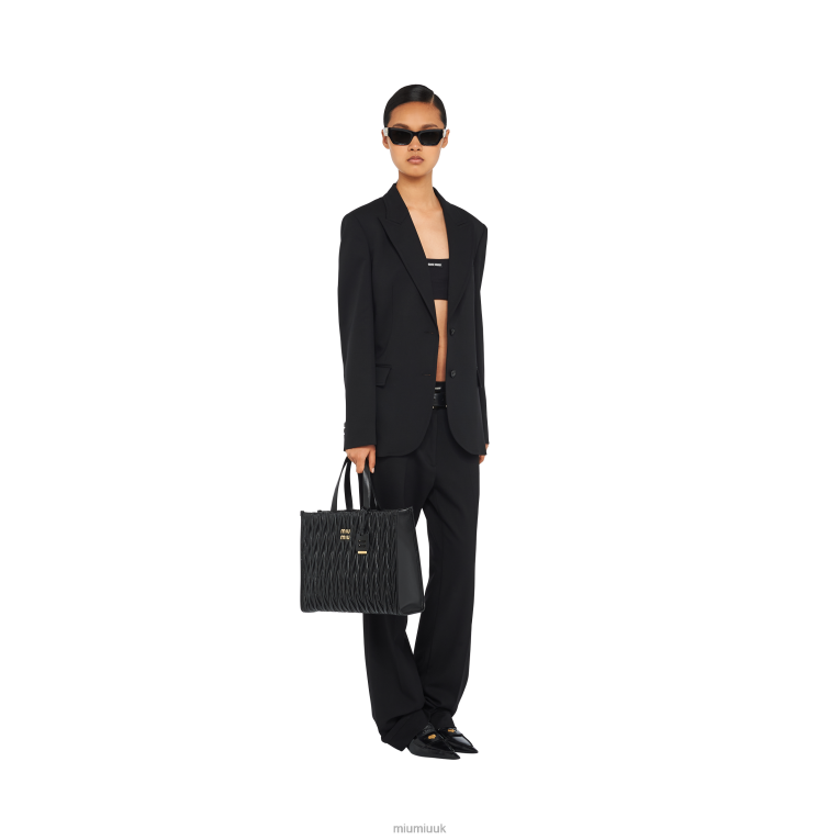 Collection Matelasse Nappa Leather Tote Miu Miu XH28Z53 Black
