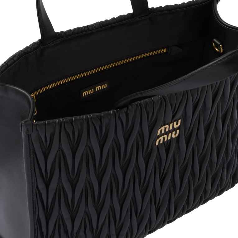 Collection Matelasse Nappa Leather Tote Miu Miu XH28Z53 Black