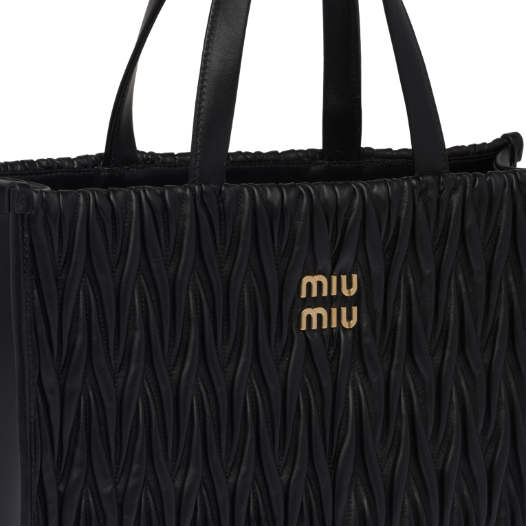 Collection Matelasse Nappa Leather Tote Miu Miu XH28Z53 Black