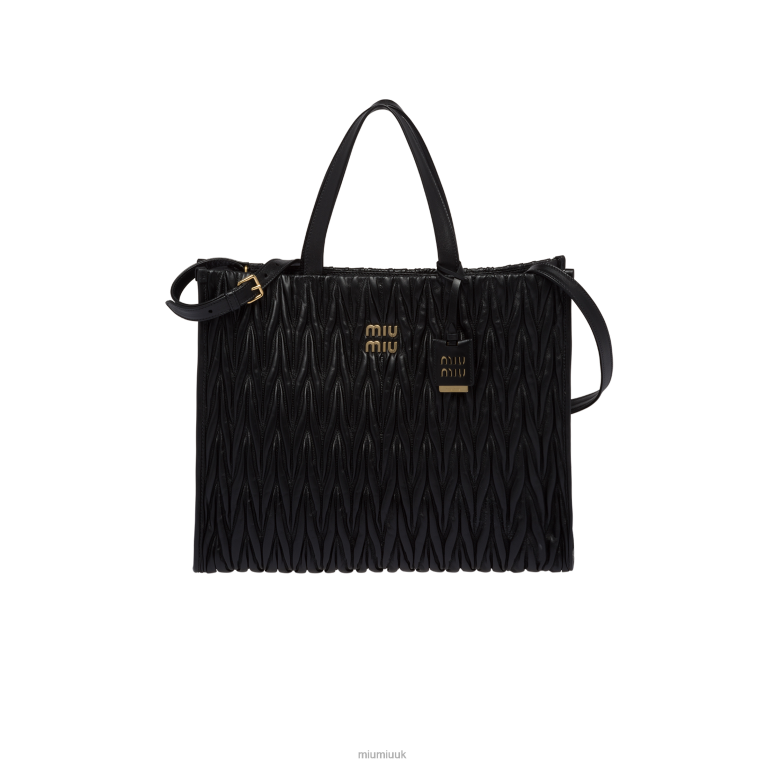Collection Matelasse Nappa Leather Tote Miu Miu XH28Z54 Black