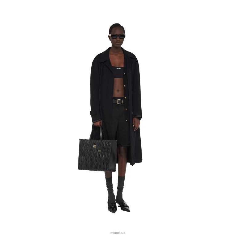 Collection Matelasse Nappa Leather Tote Miu Miu XH28Z54 Black