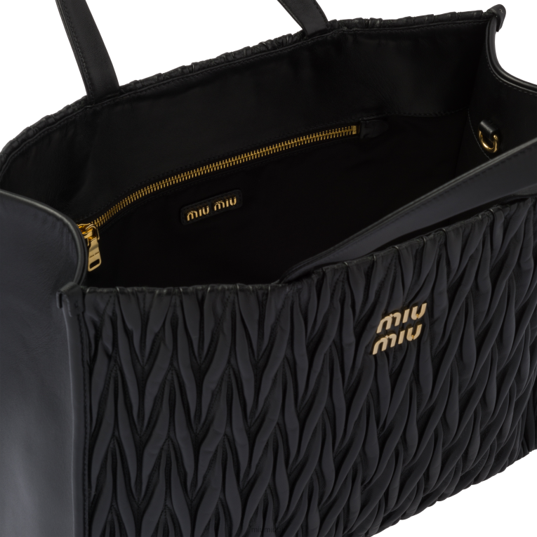 Collection Matelasse Nappa Leather Tote Miu Miu XH28Z54 Black