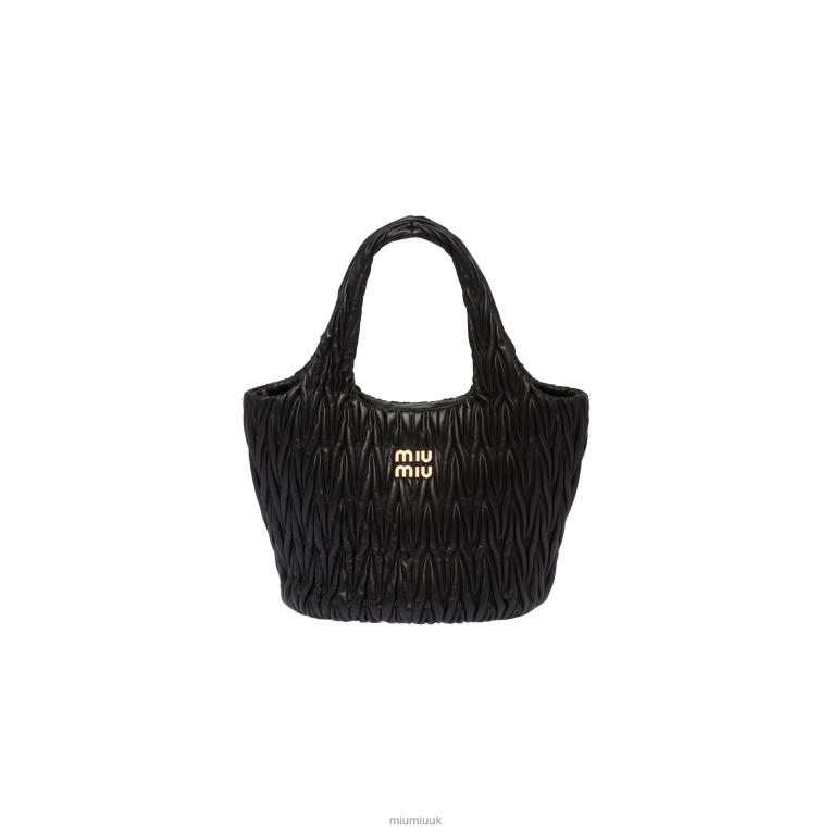 Collection Wander Matelasse Nappa Leather Tote Miu Miu XH28Z49 Black