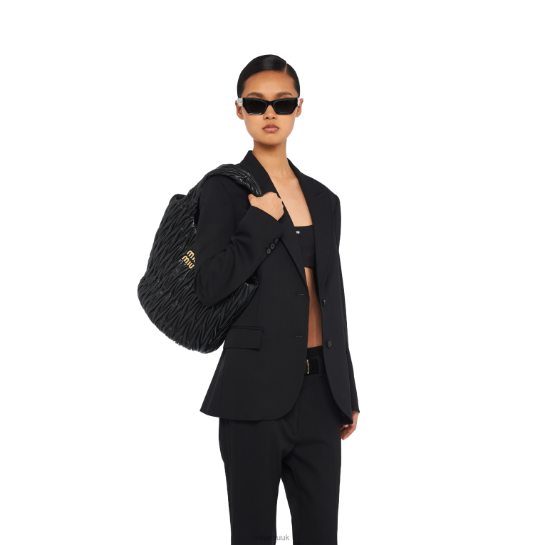 Collection Wander Matelasse Nappa Leather Tote Miu Miu XH28Z49 Black