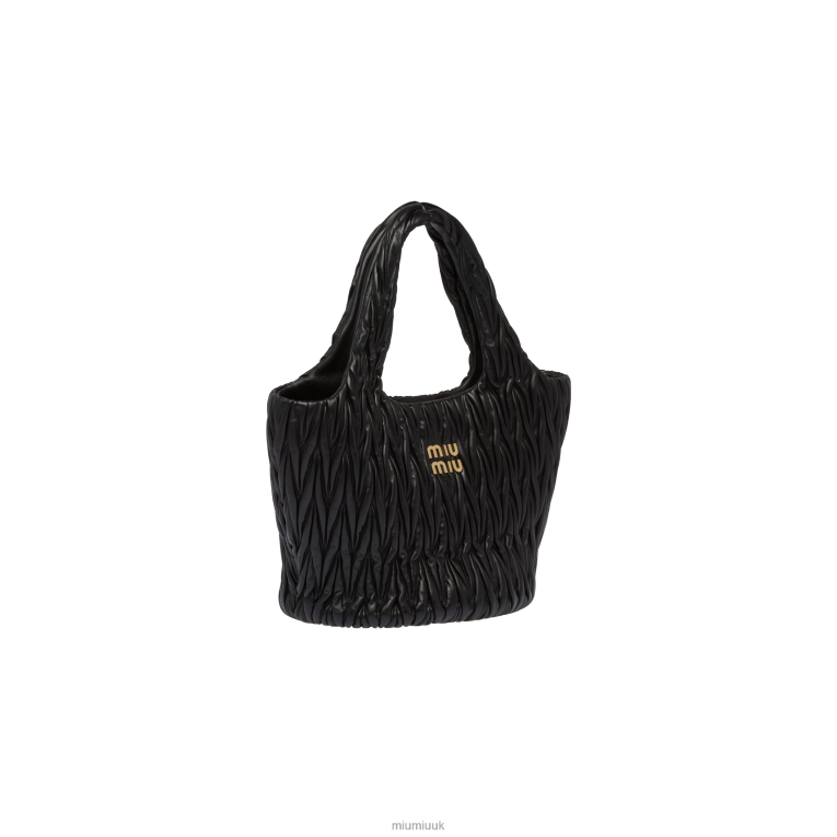 Collection Wander Matelasse Nappa Leather Tote Miu Miu XH28Z49 Black
