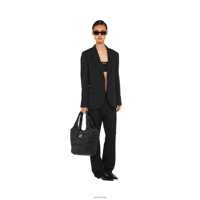 Collection Wander Matelasse Nappa Leather Tote Miu Miu XH28Z49 Black