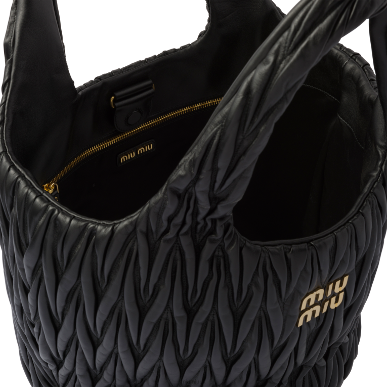 Collection Wander Matelasse Nappa Leather Tote Miu Miu XH28Z49 Black