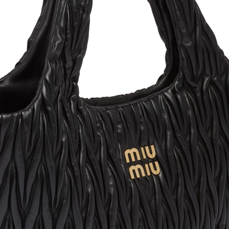 Collection Wander Matelasse Nappa Leather Tote Miu Miu XH28Z49 Black