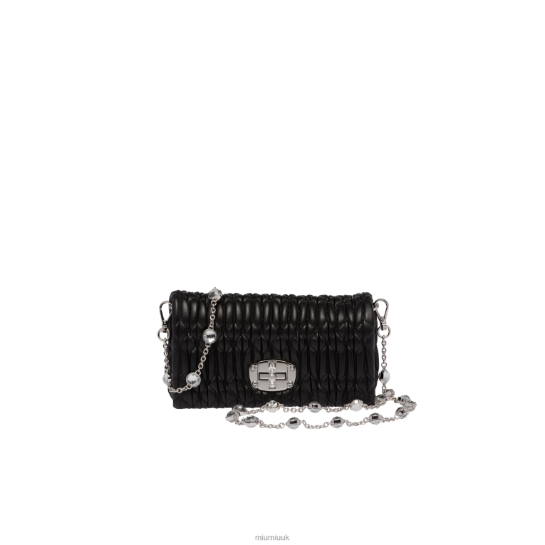 Collection Crystal Nappa Leather And Crystal Mini-bag Miu Miu XH28Z168 Black